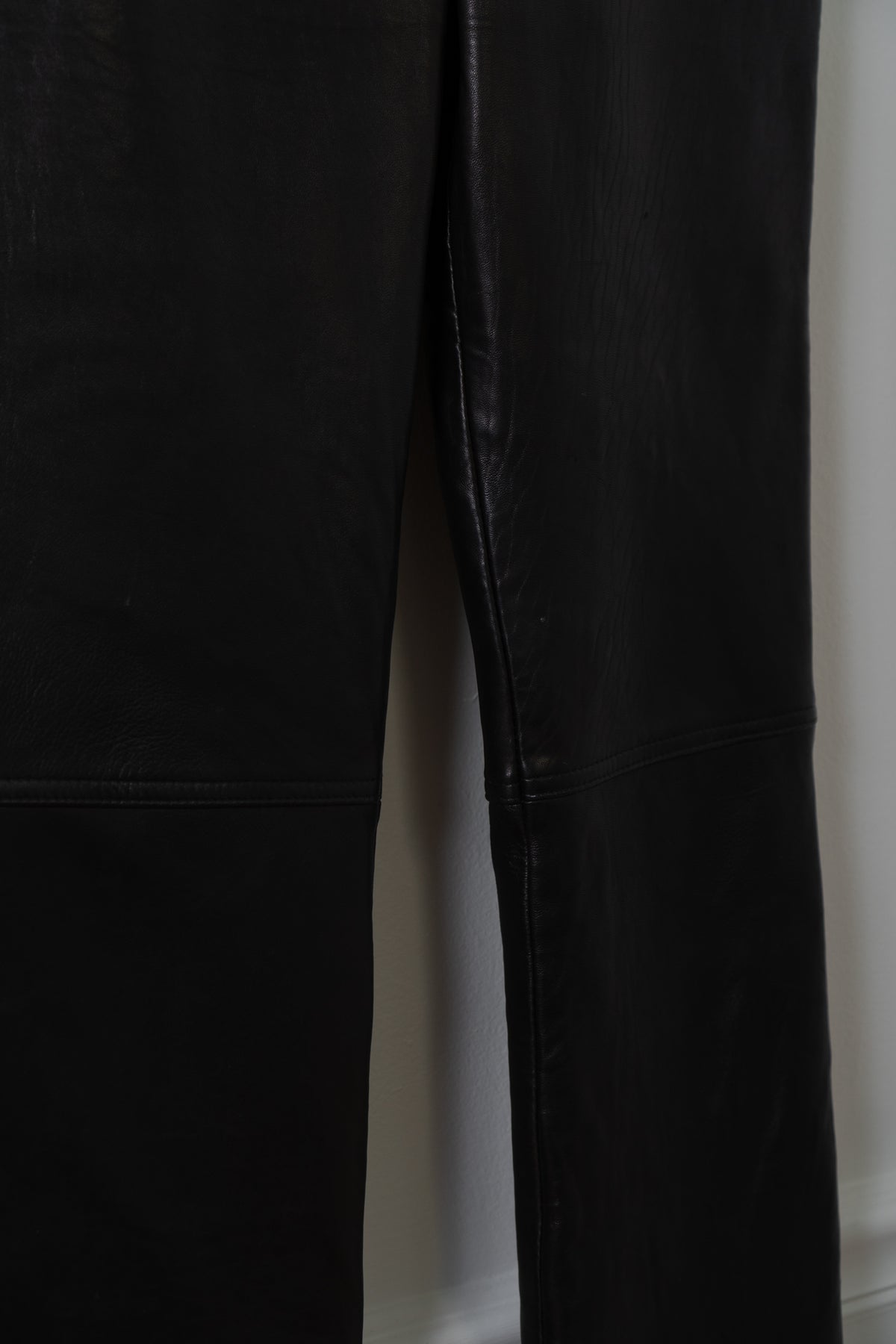 Y2K DKNY Black Leather Hot Pants