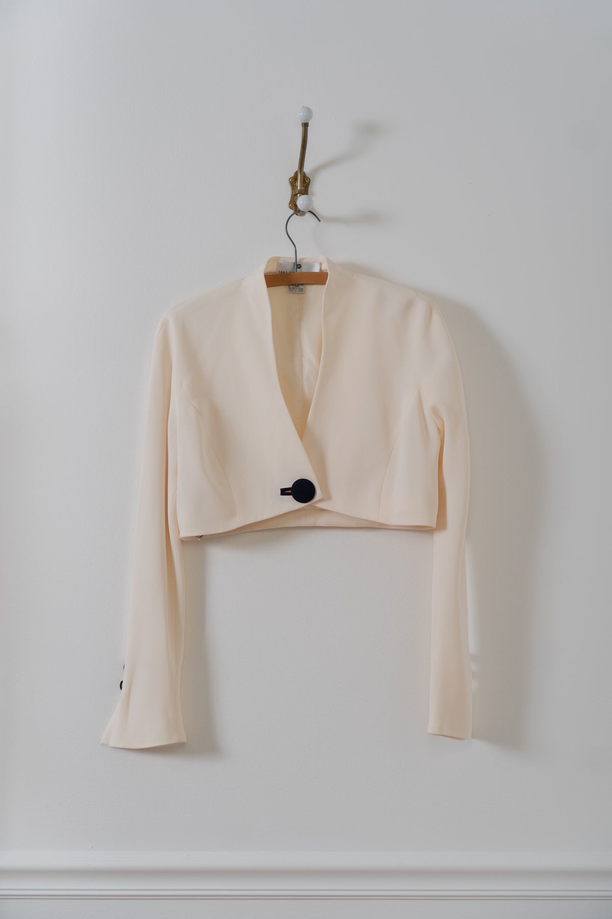 Vintage SAKS Cream Cropped Blazer