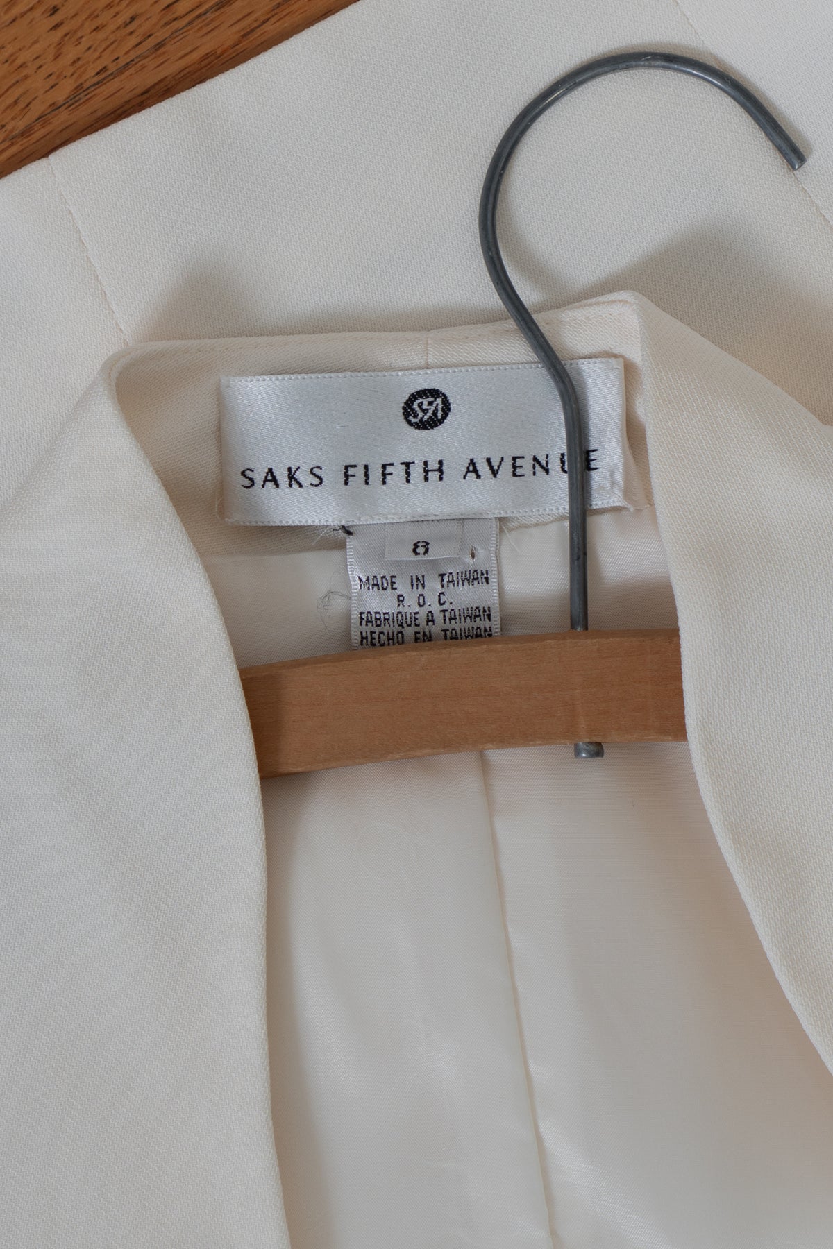 Vintage SAKS Cream Cropped Blazer