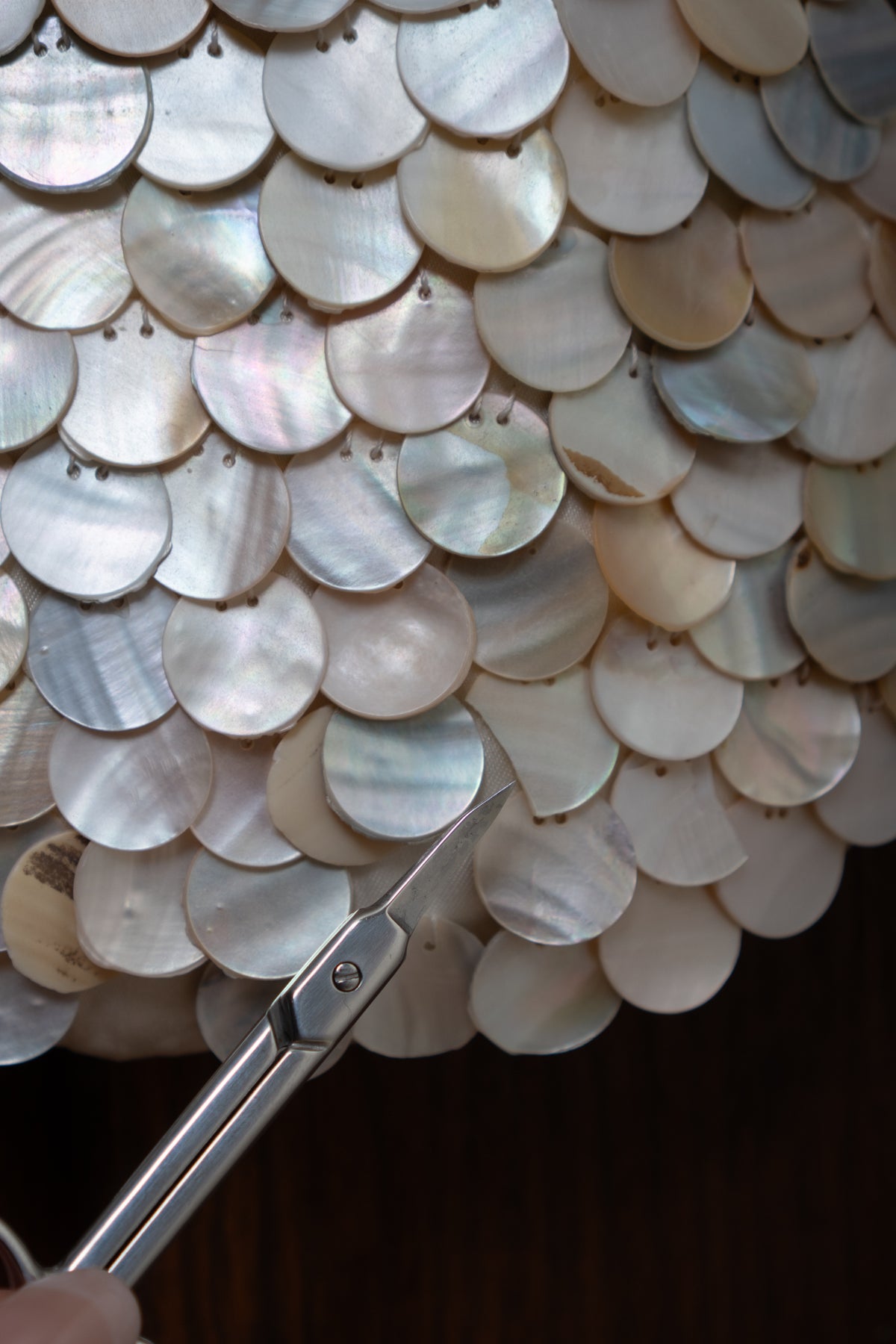 Vintage Mother-of-Pearl Teardrop Hand Bag