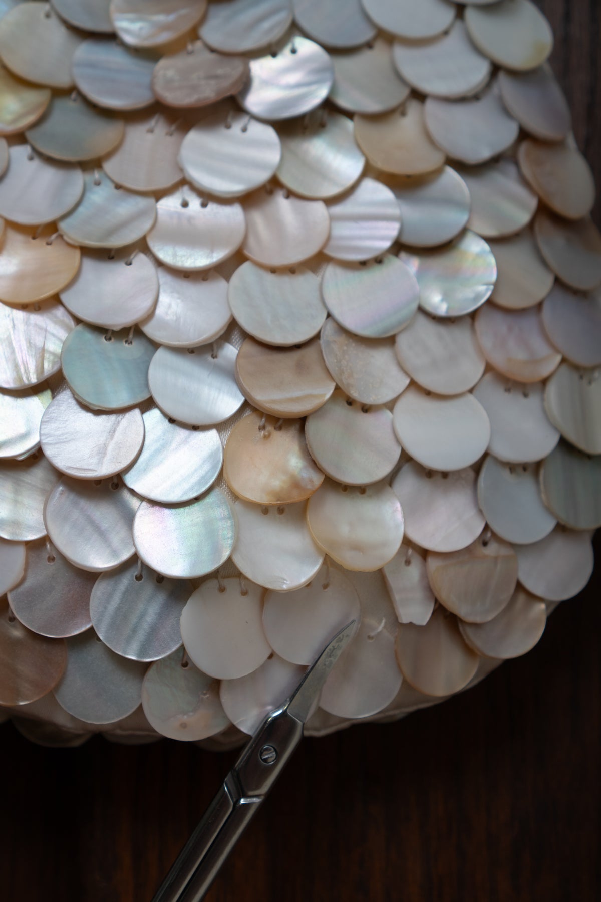 Vintage Mother-of-Pearl Teardrop Hand Bag