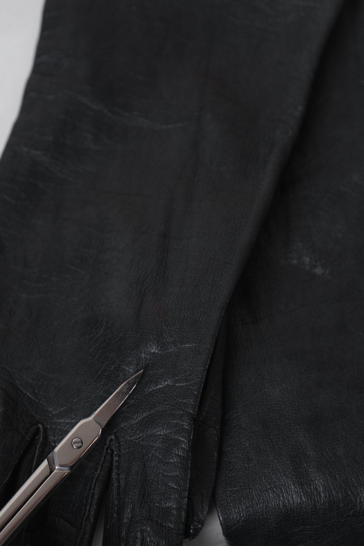 Vintage French Black Leather Gloves