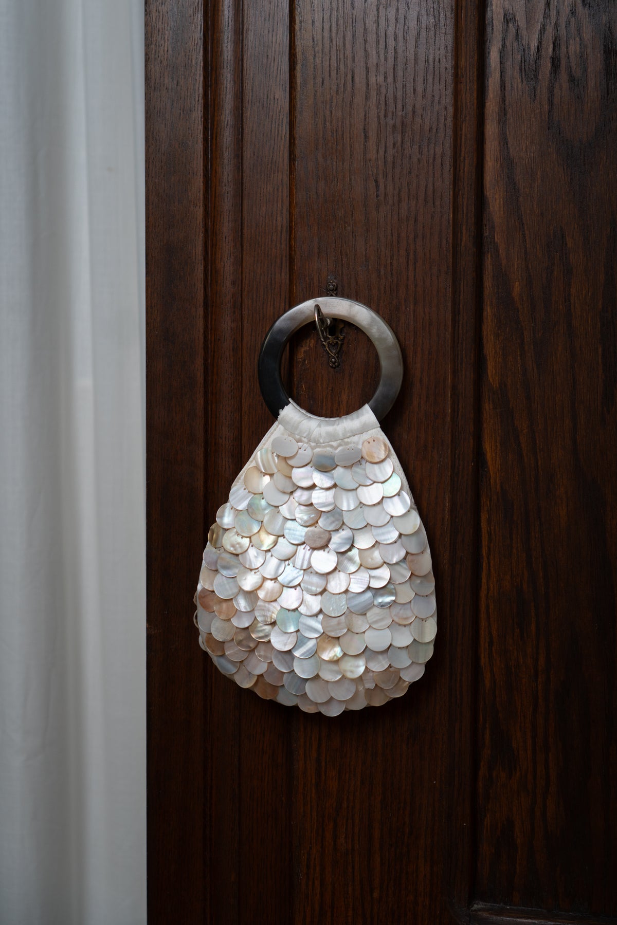 Vintage Mother-of-Pearl Teardrop Hand Bag