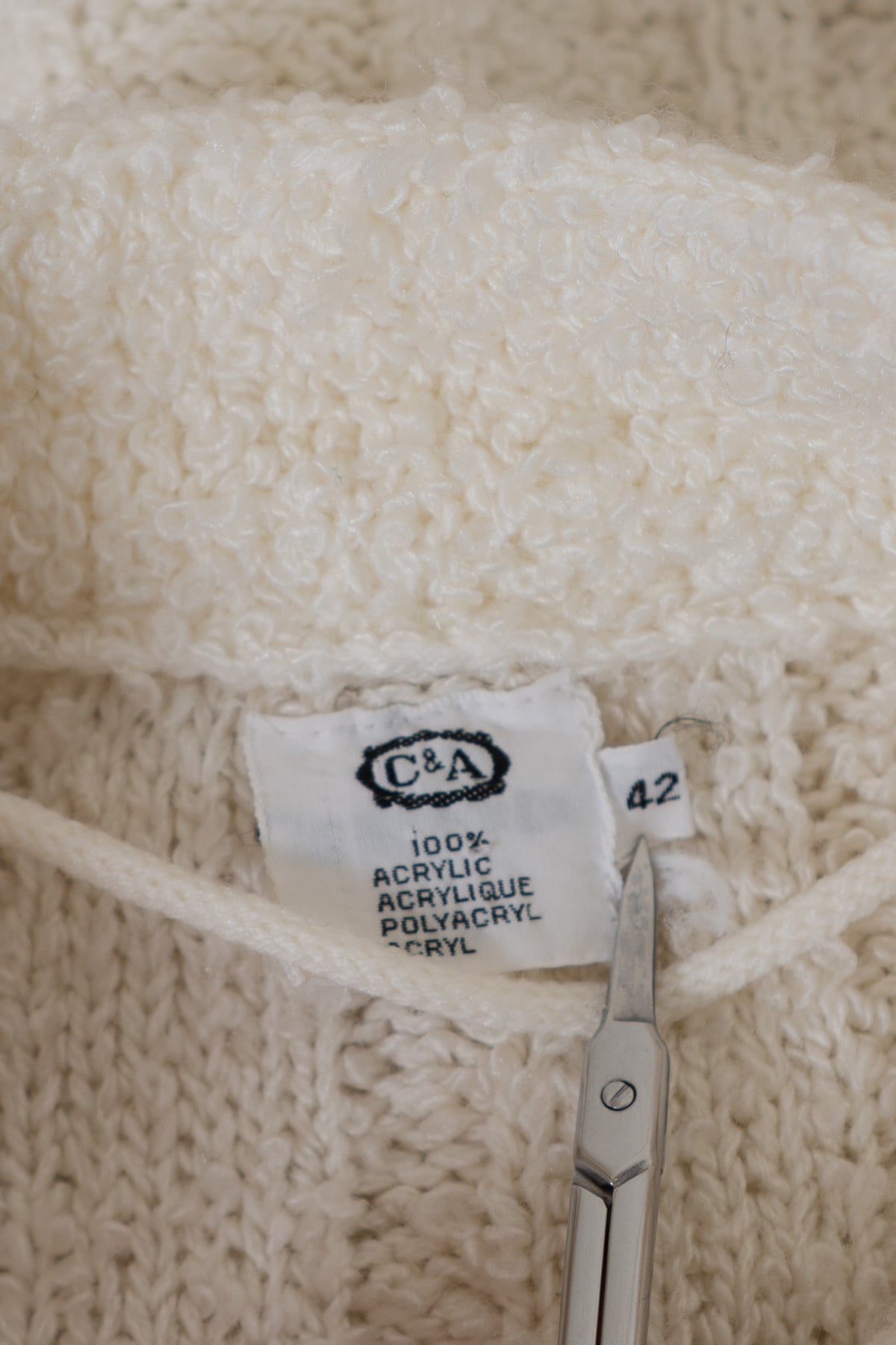 Vintage Cream Boucle Cardian Duster