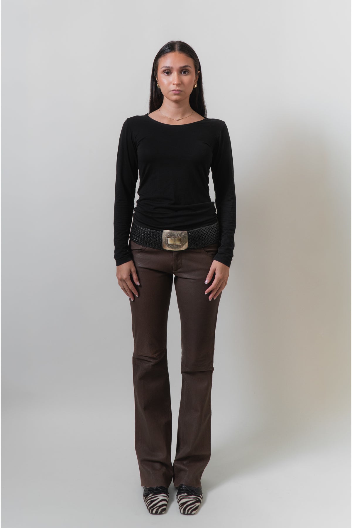 Vintage Brown Leather Hot Pants