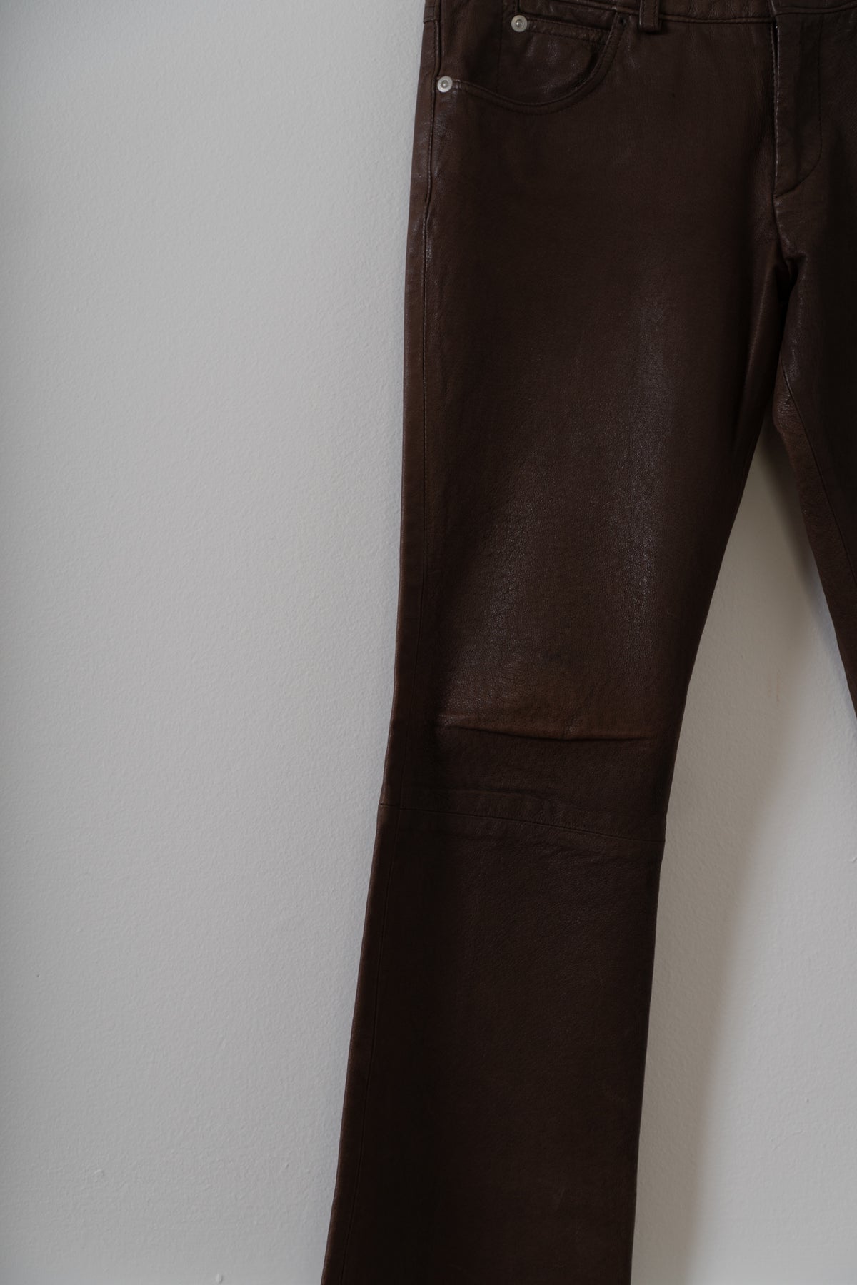 Vintage Brown Leather Hot Pants