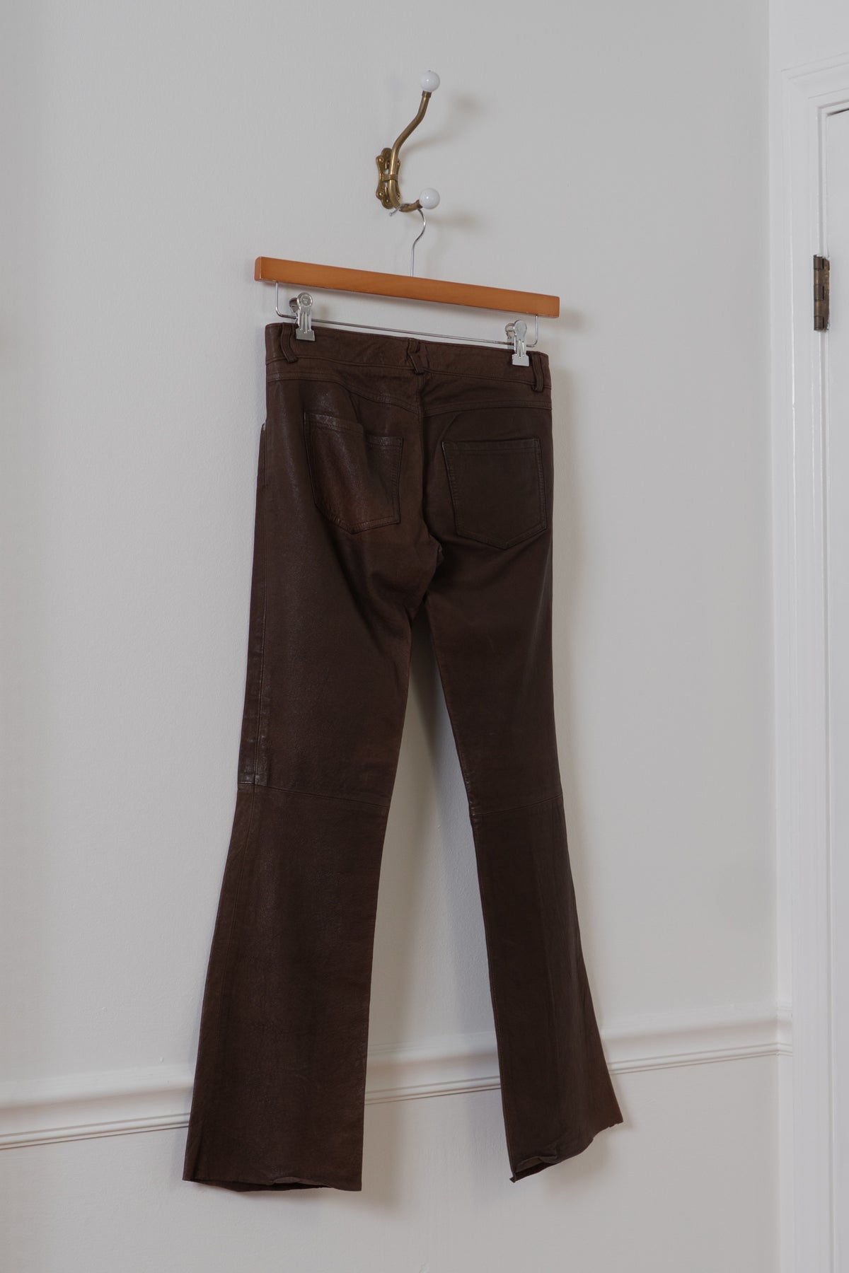 Vintage Brown Leather Hot Pants