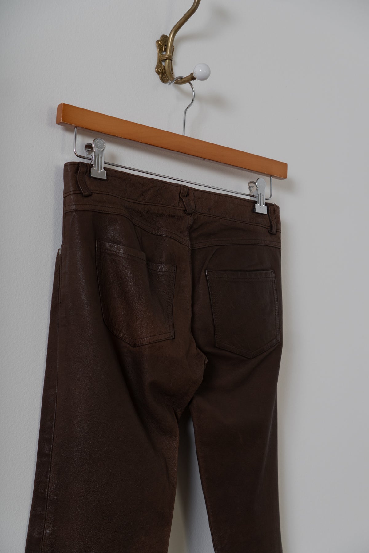 Vintage Brown Leather Hot Pants