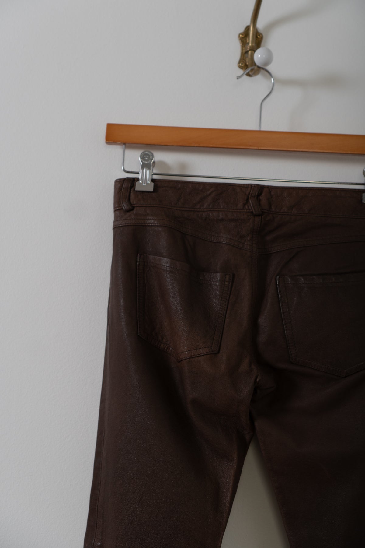 Vintage Brown Leather Hot Pants