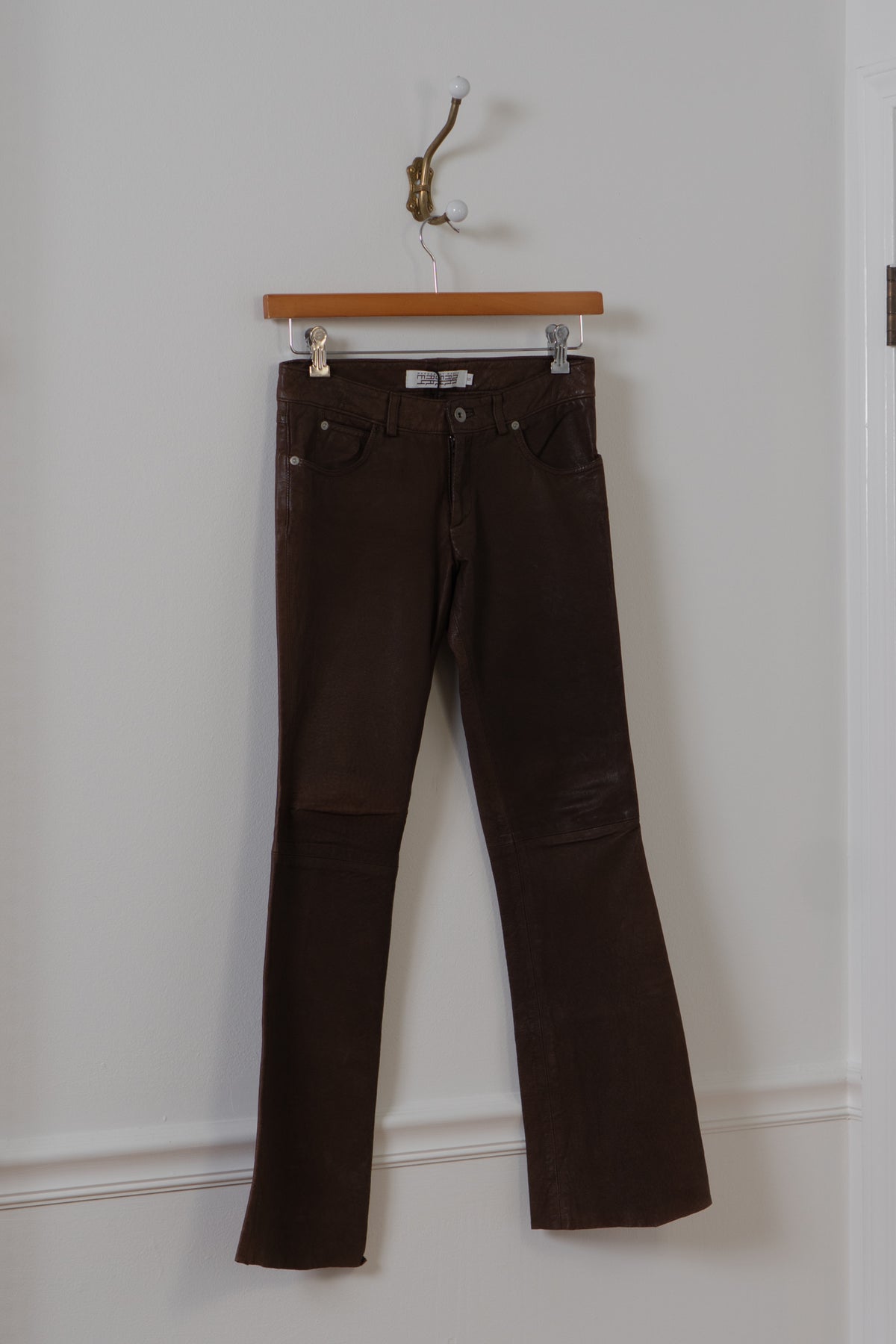 Vintage Brown Leather Hot Pants