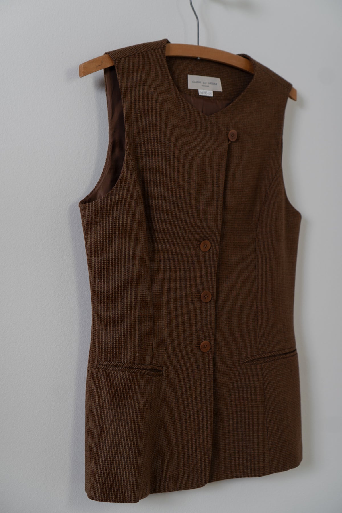 Vintage Brown Woven Vest