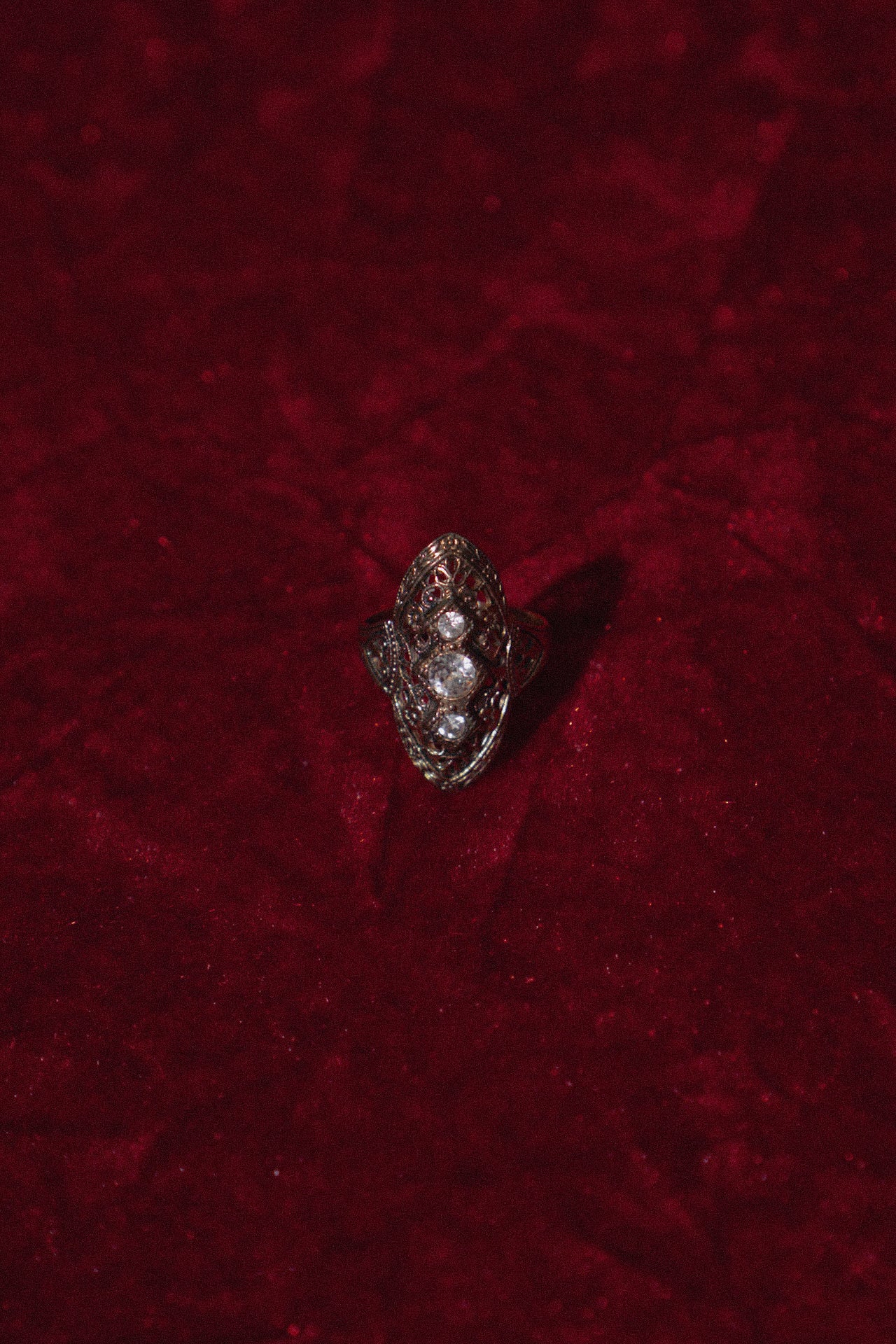 Vintage Gold Tone Trio Ring
