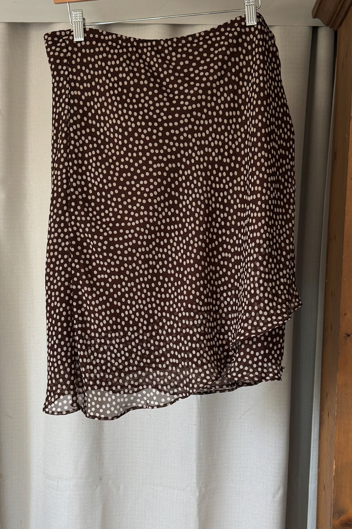 Vintage Brown Polka Dot Skirt