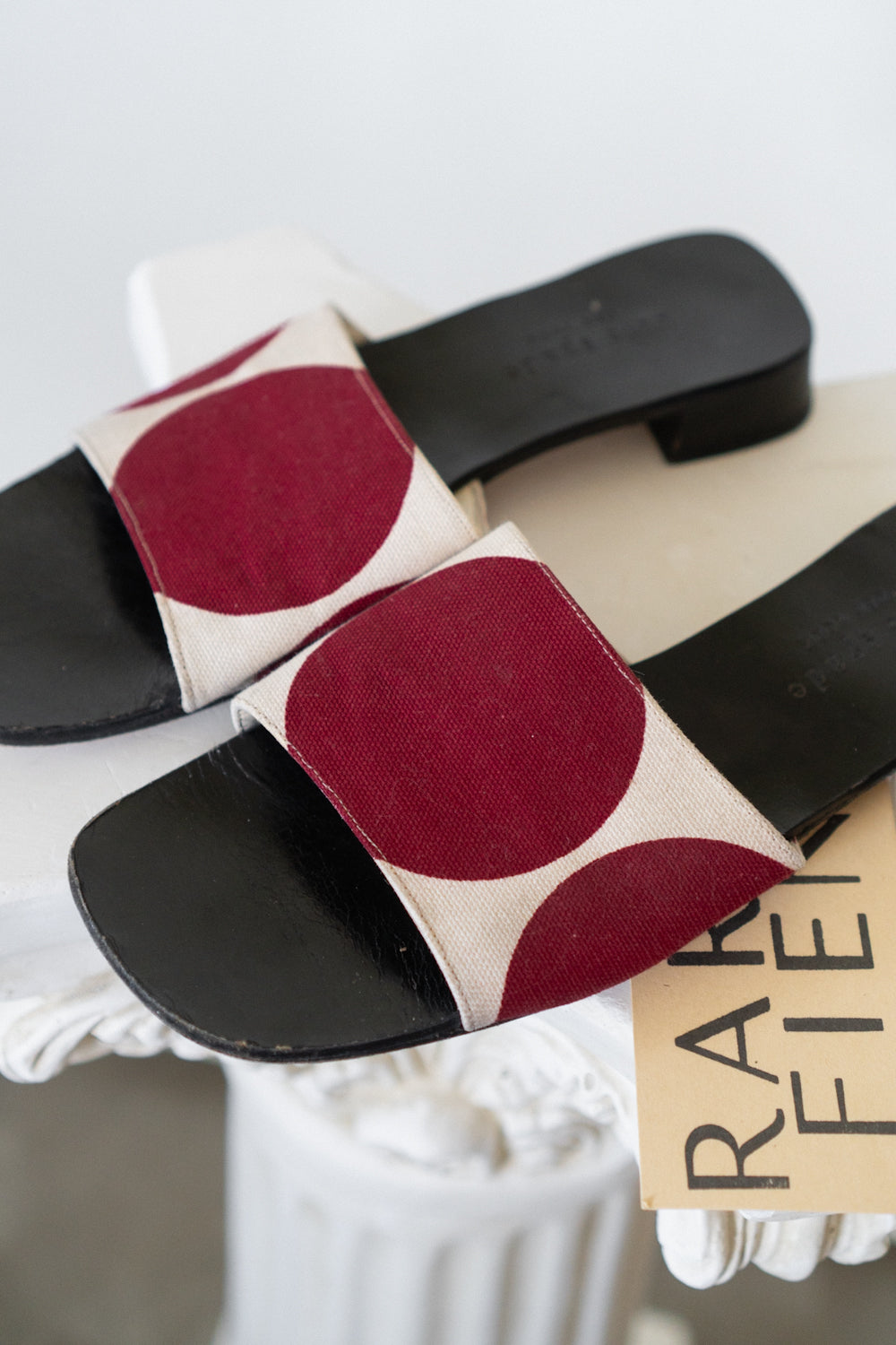 Y2K Kate Spade Red Polka Dot Slides