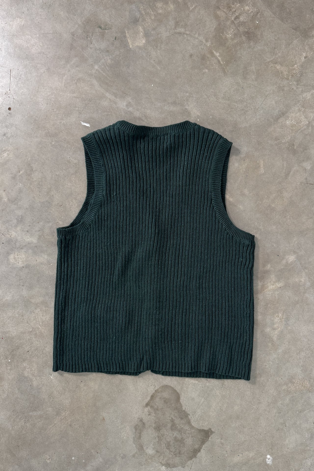 Vintage Deep Green Knit Vest