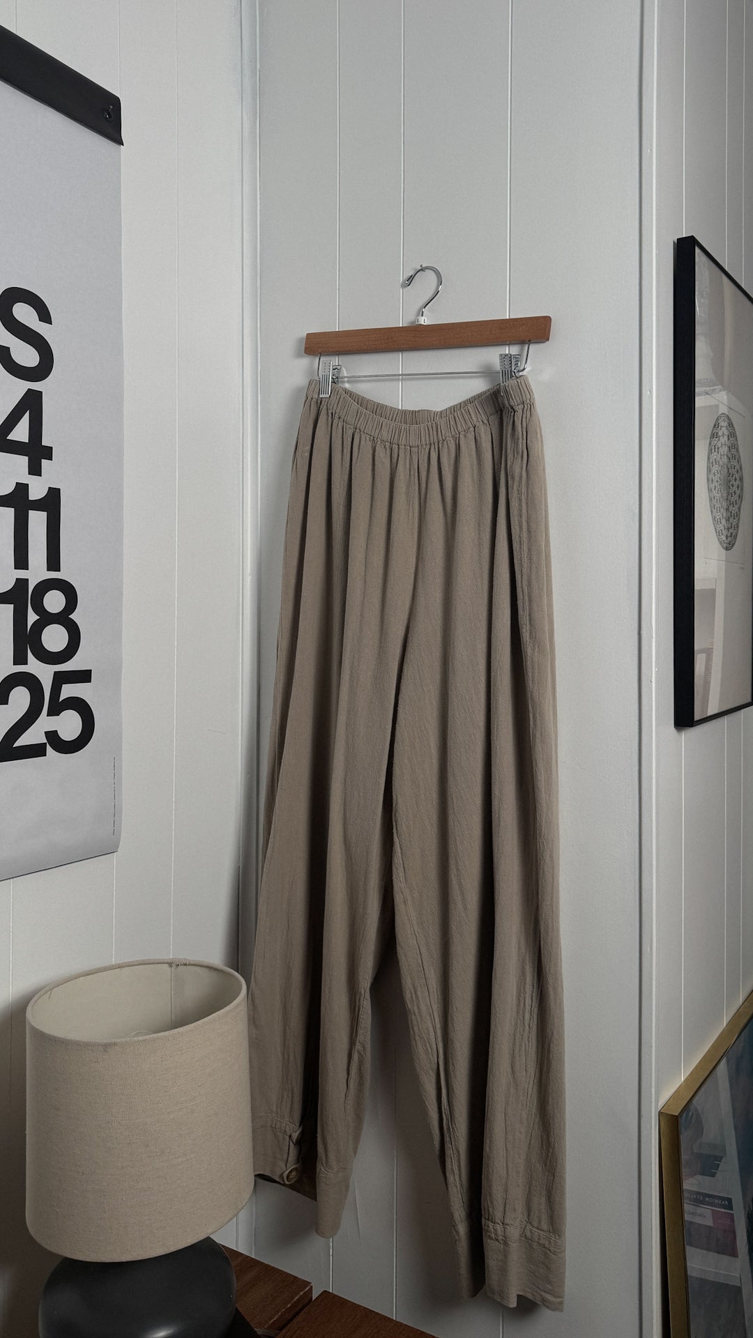 Vintage Cotton Palazzo Pants