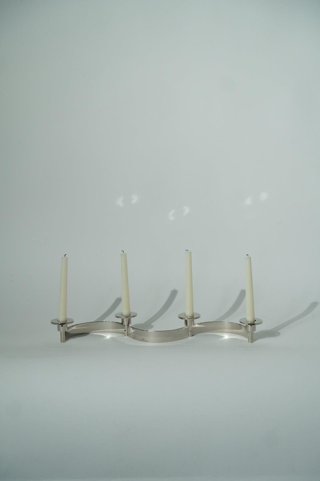RARE Silver Squiggle Candalabara