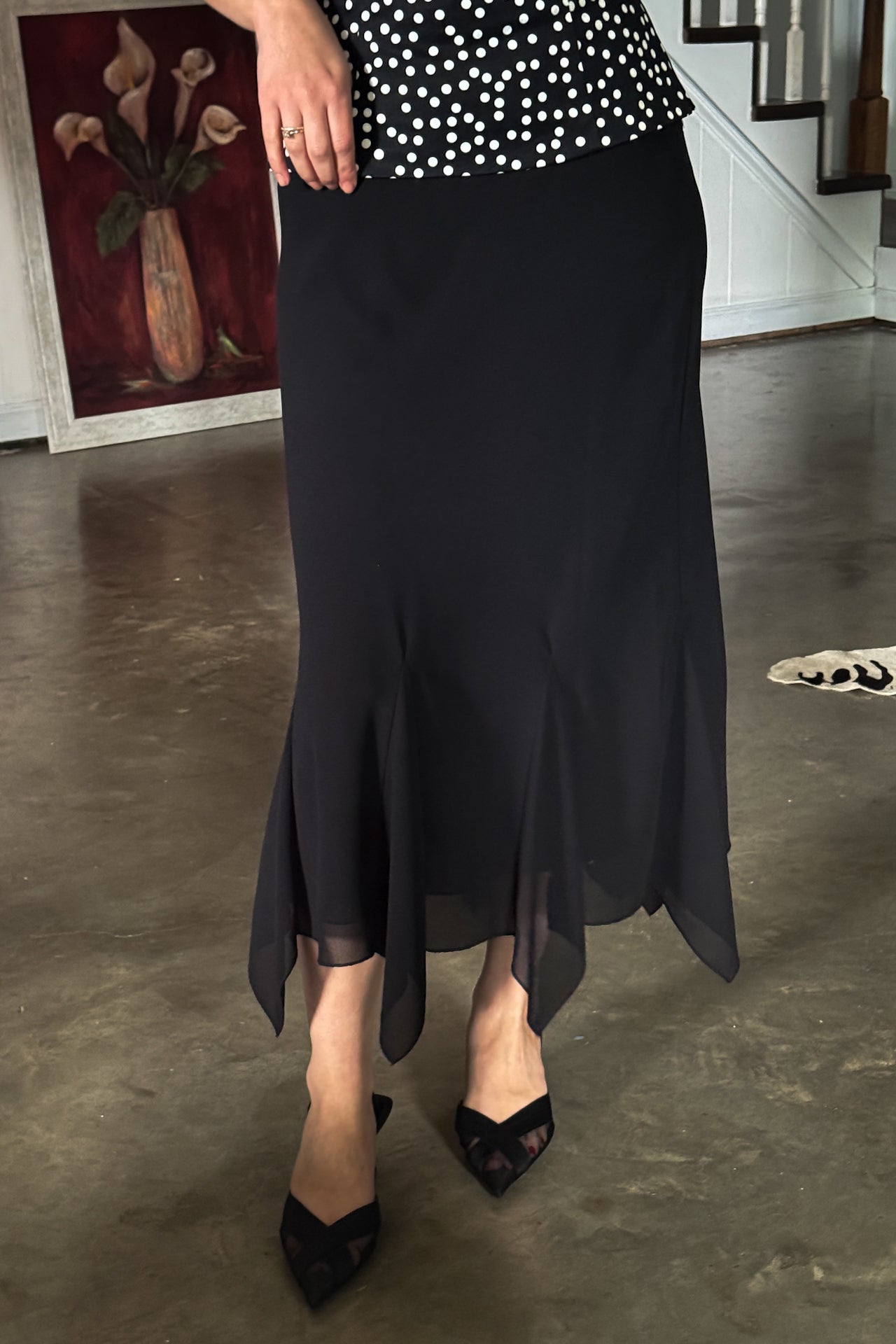 Vintage Handkerchief Hem Skirt