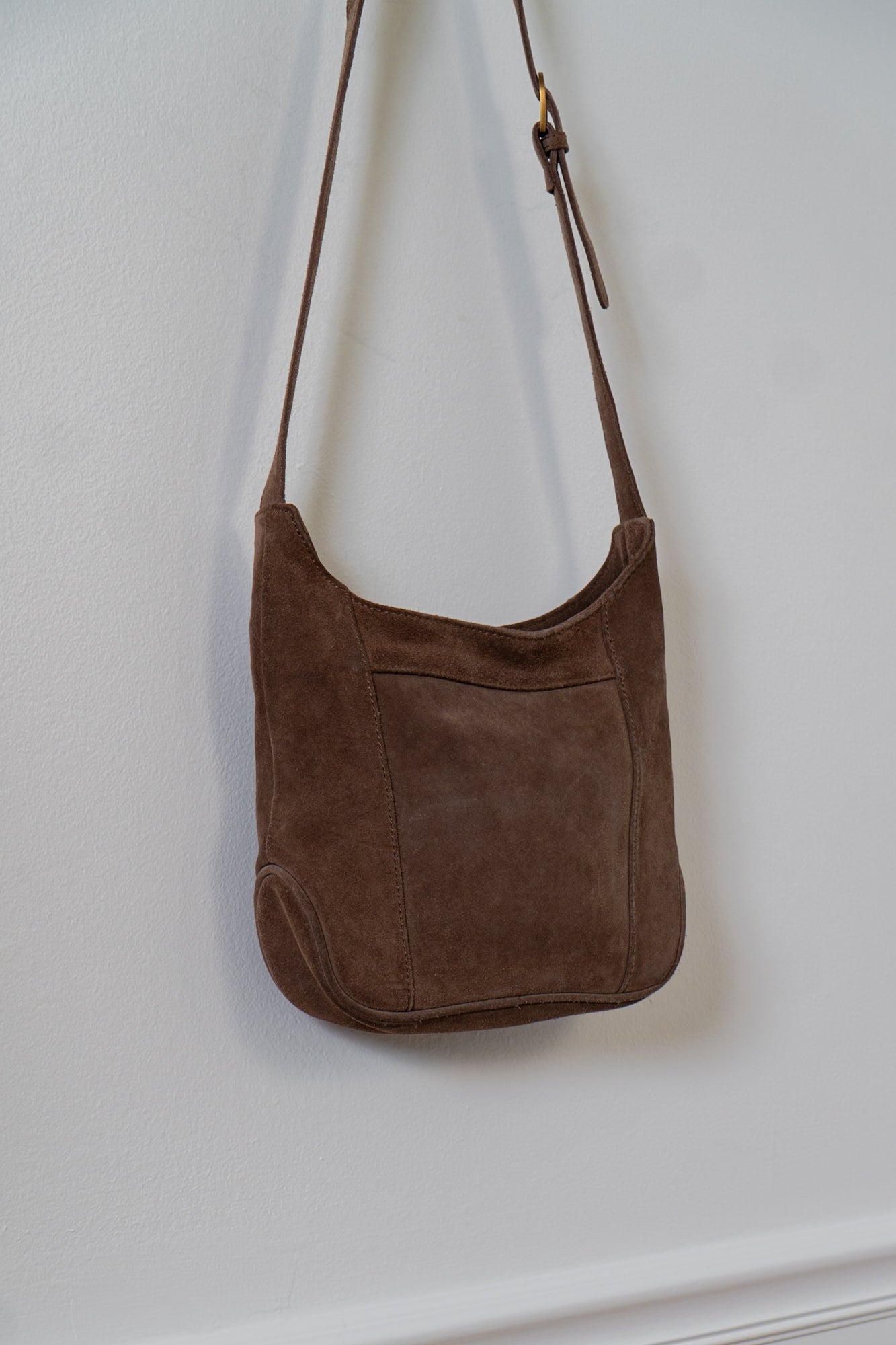 Brandy Melville Brown Suede Crossbody Bag