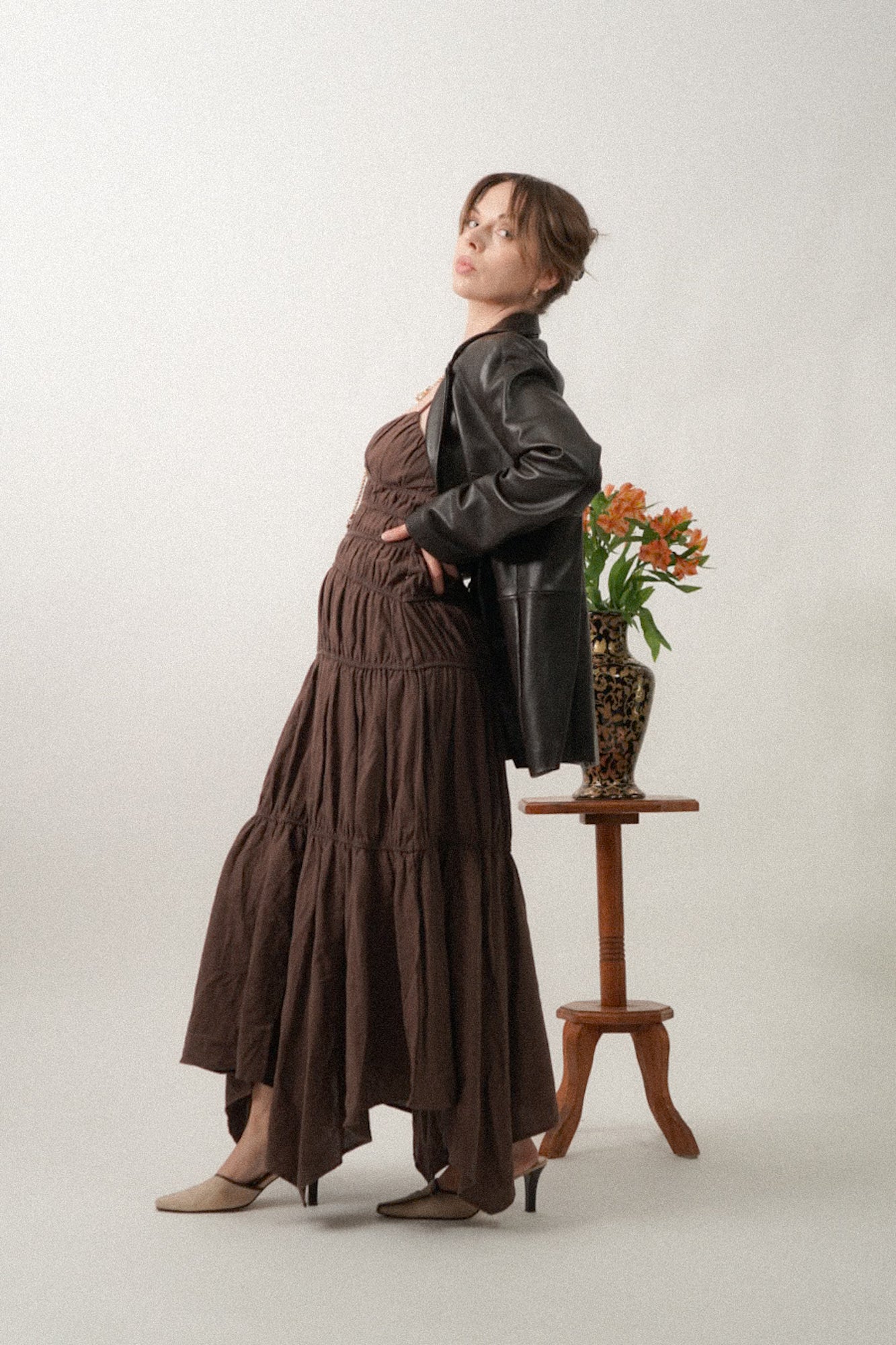 Vintage Brown Supple Leather Blazer Jacket