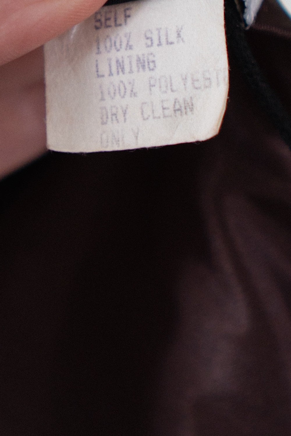 Vintage Brown Abstract Silk Halter Top