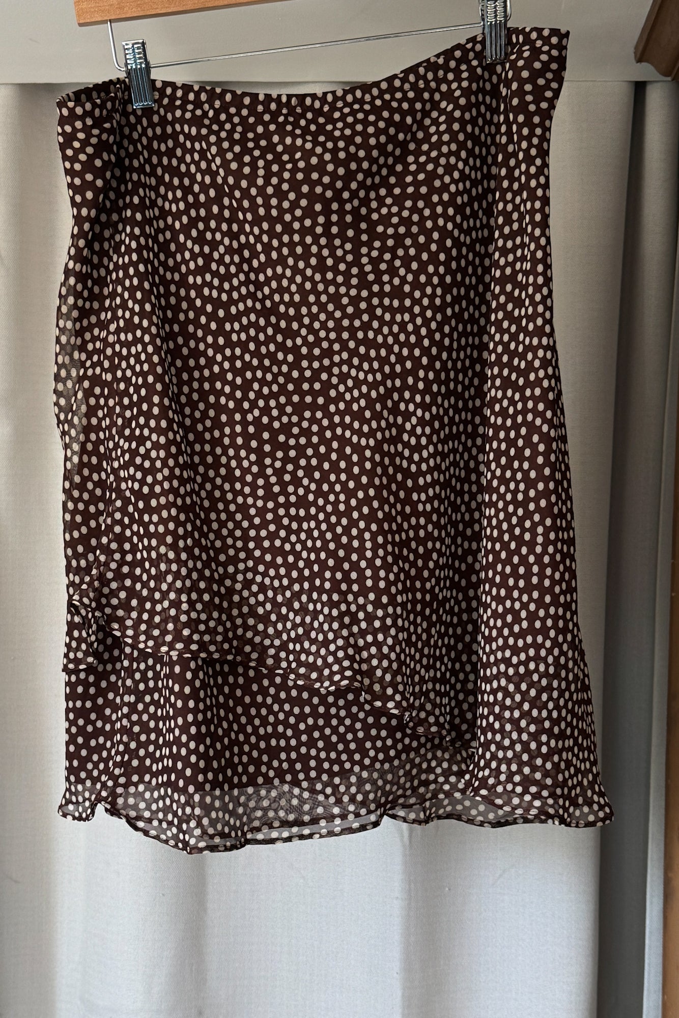 Vintage Brown Polka Dot Skirt