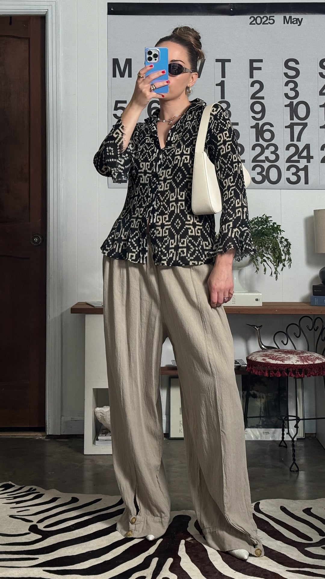Vintage Cotton Palazzo Pants