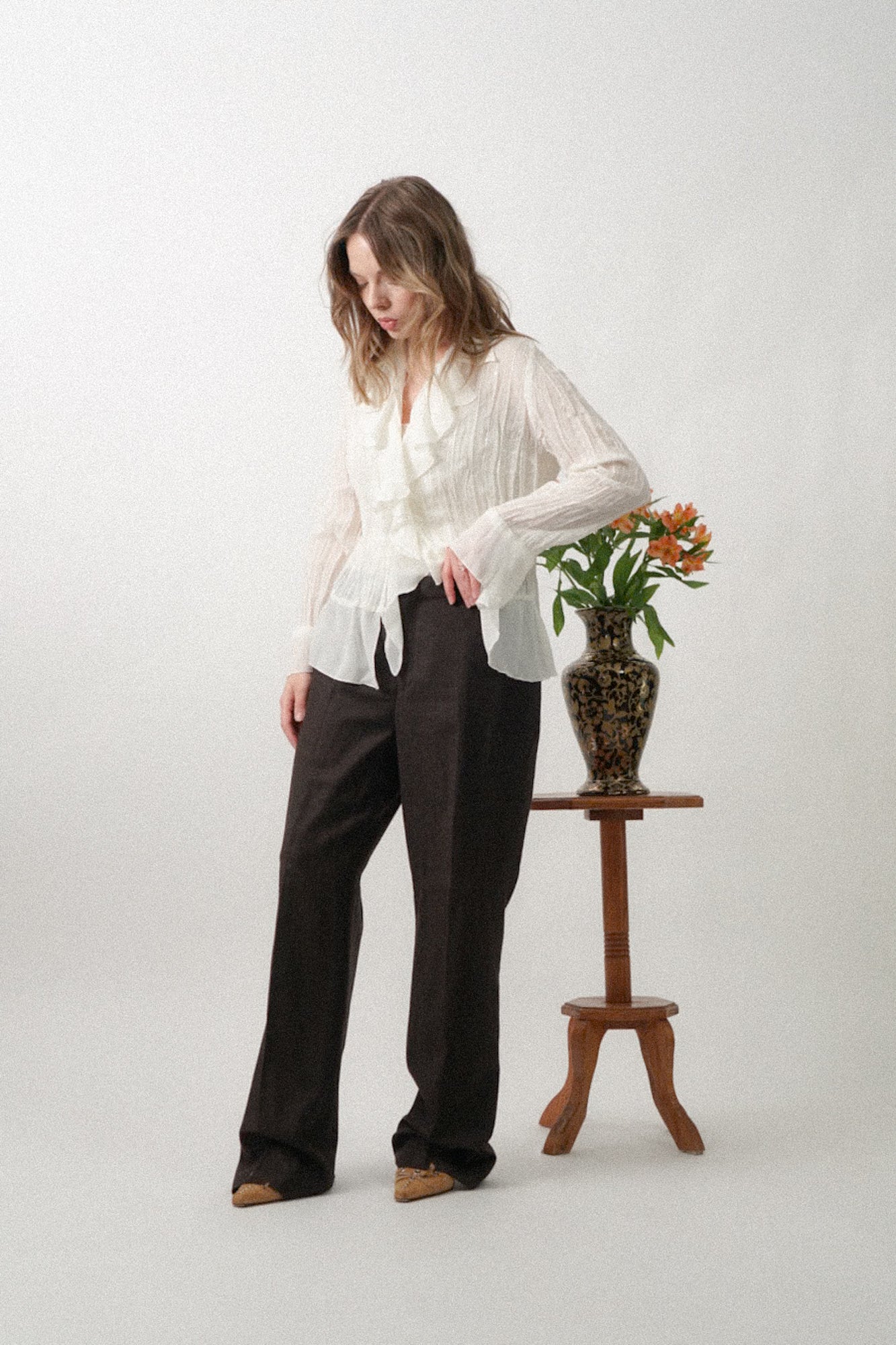 Vintage Loro Piana Brown Wool & Cashmere Trousers