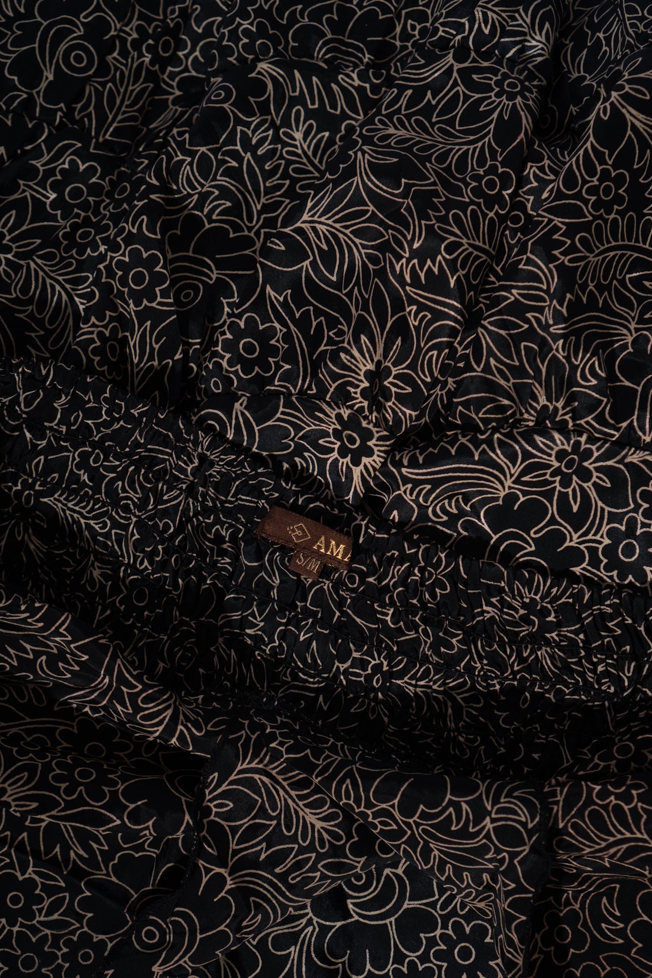 Y2K Black Floral Halter Dress