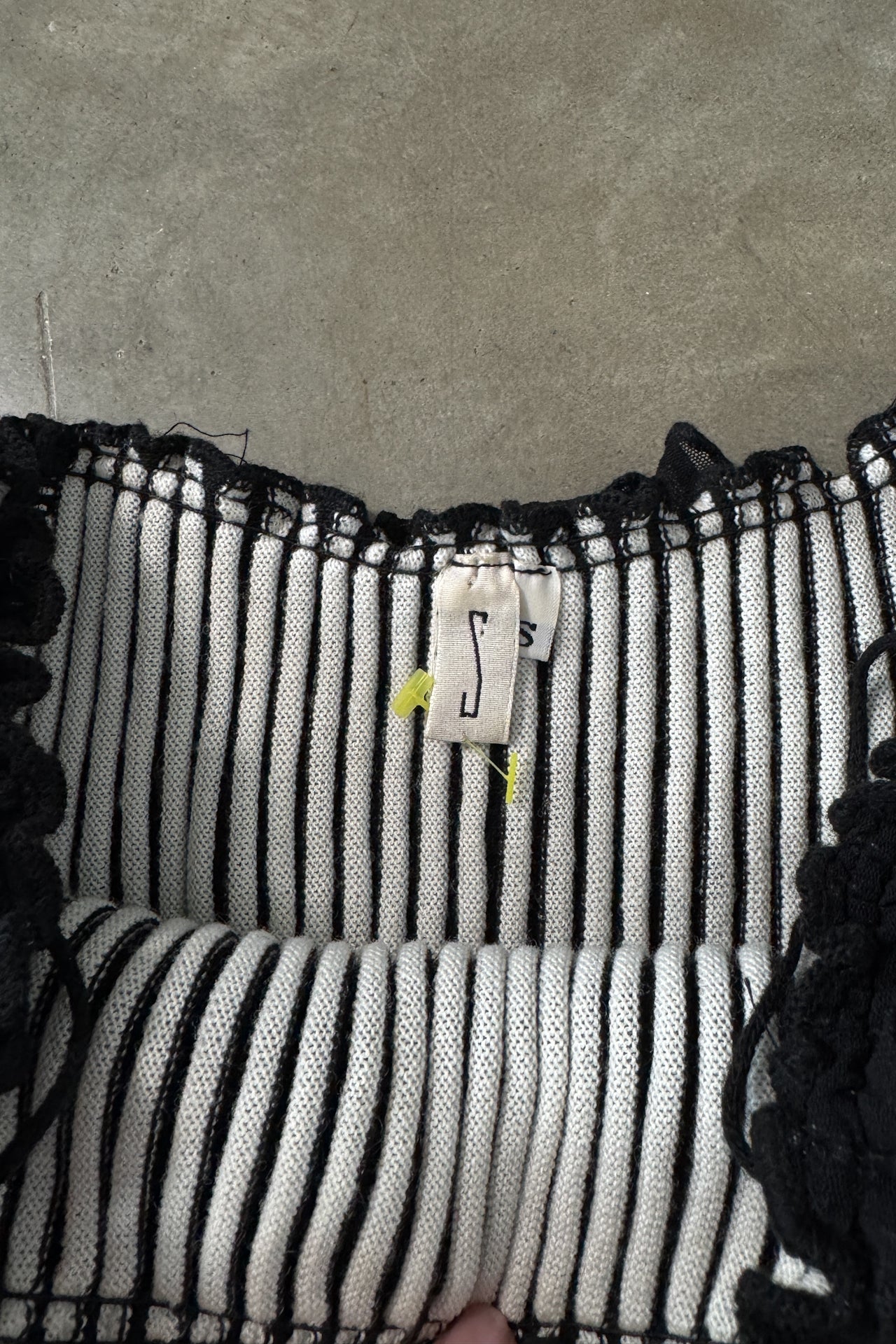Y2K Made in Italy Wool Blend Striped Top
