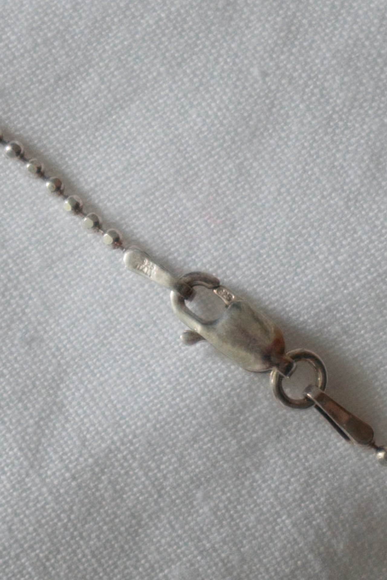 Vintage Italian Mother-of-Pearl Sterling Silver Spiral Necklace