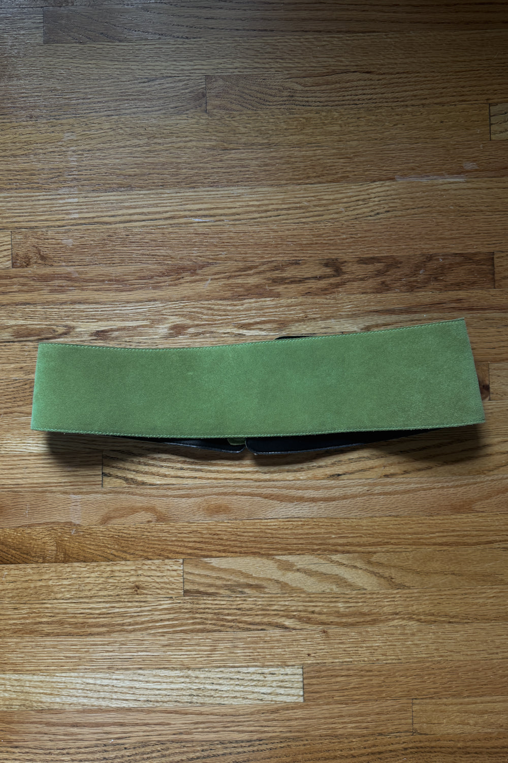 Vintage Italian Green Suede Architectural Belt