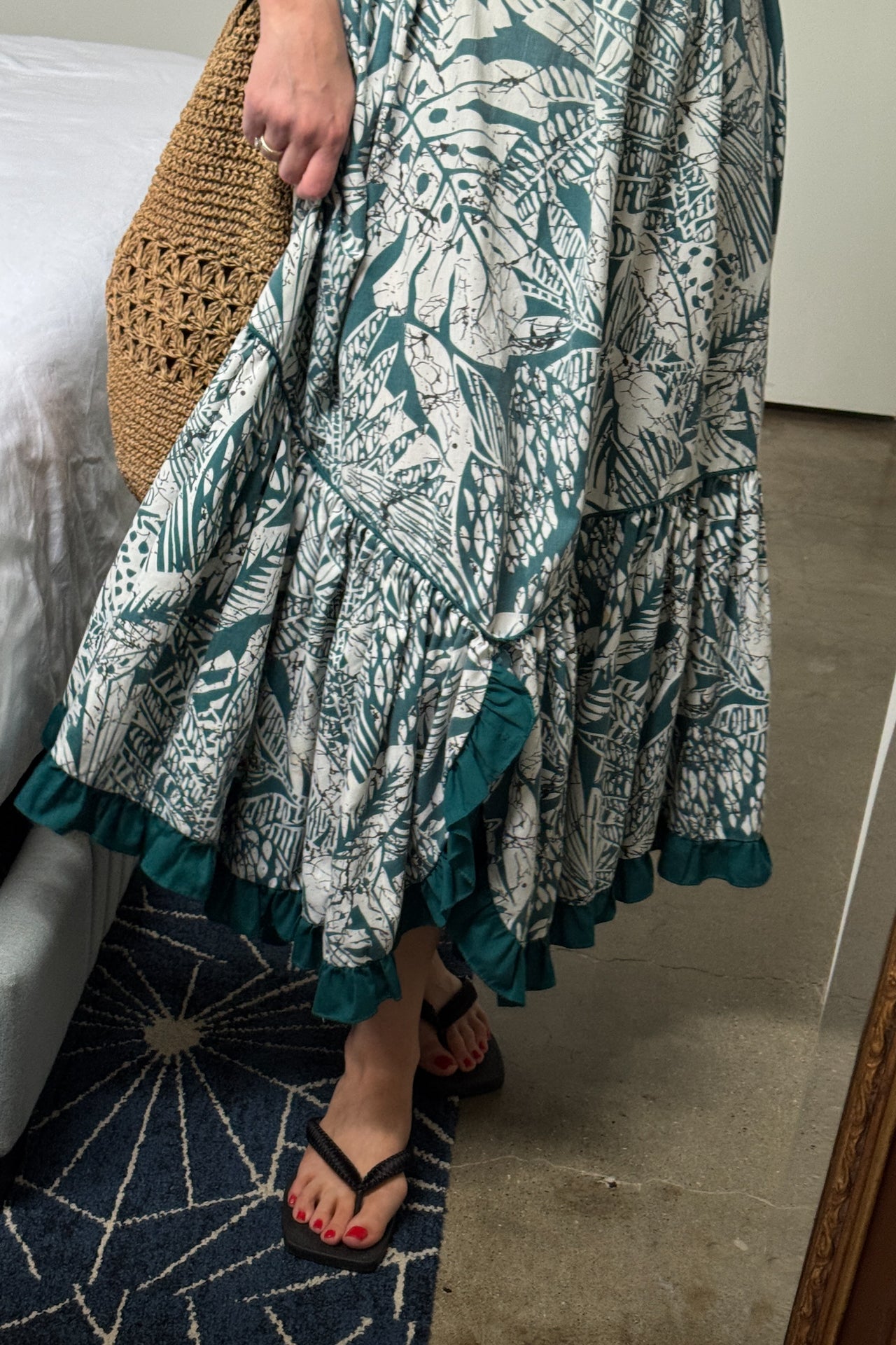 Vintage Green Botanical Dress