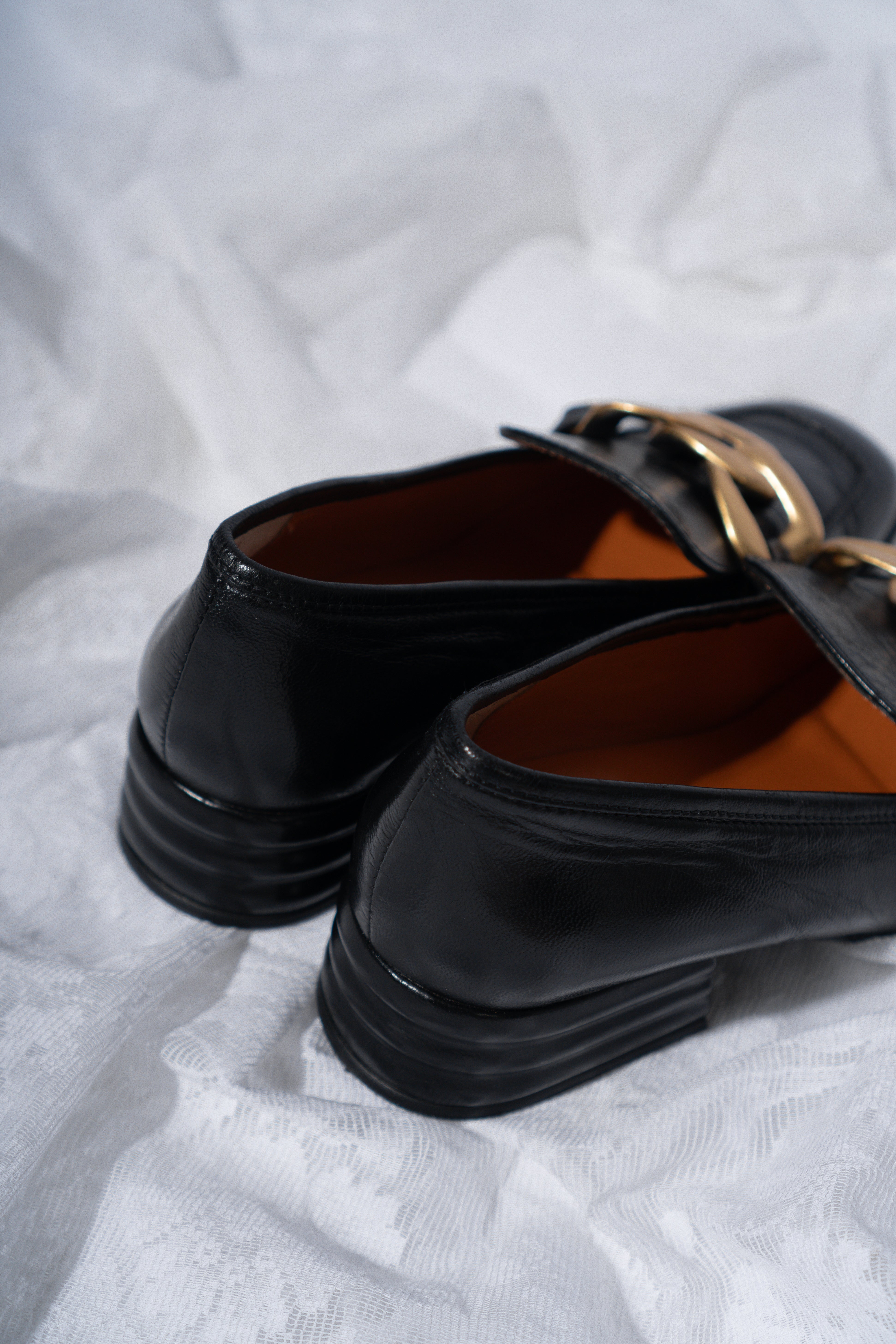 Chunky Gold Chain Loafers
