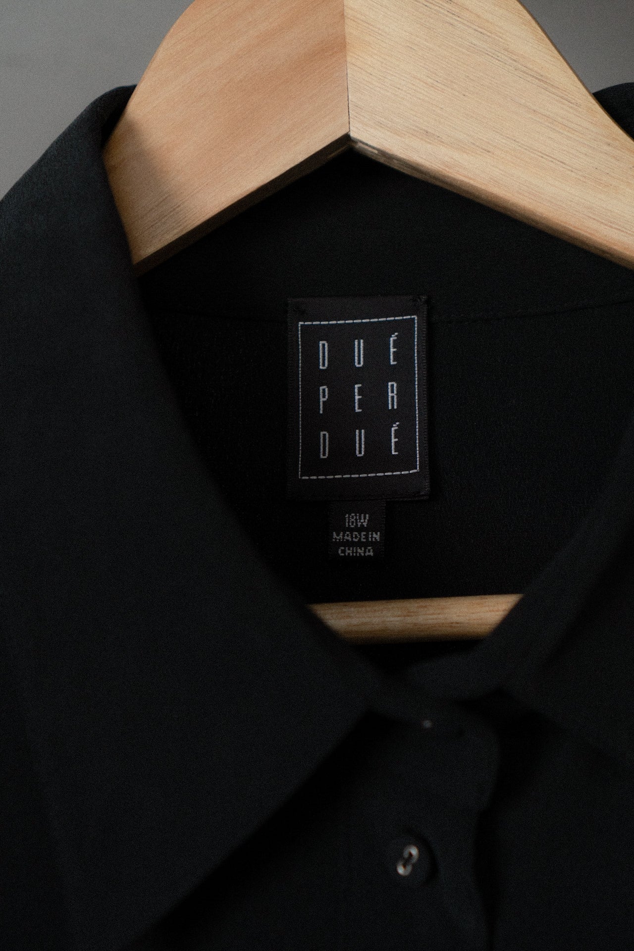 Vintage Black Washed Silk Button Up