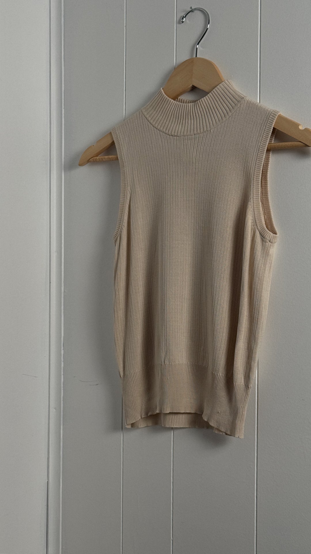 Vintage Silk Mock Neck Tank Top