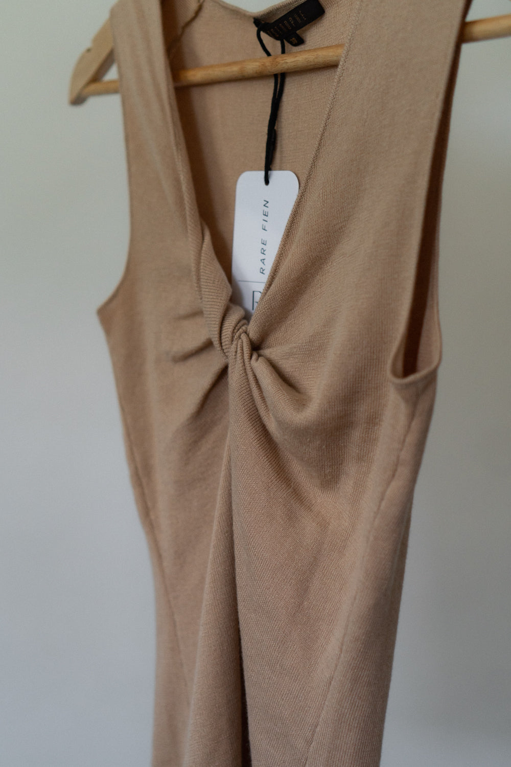 Vintage Cashmere Blend Knit Twist Tank