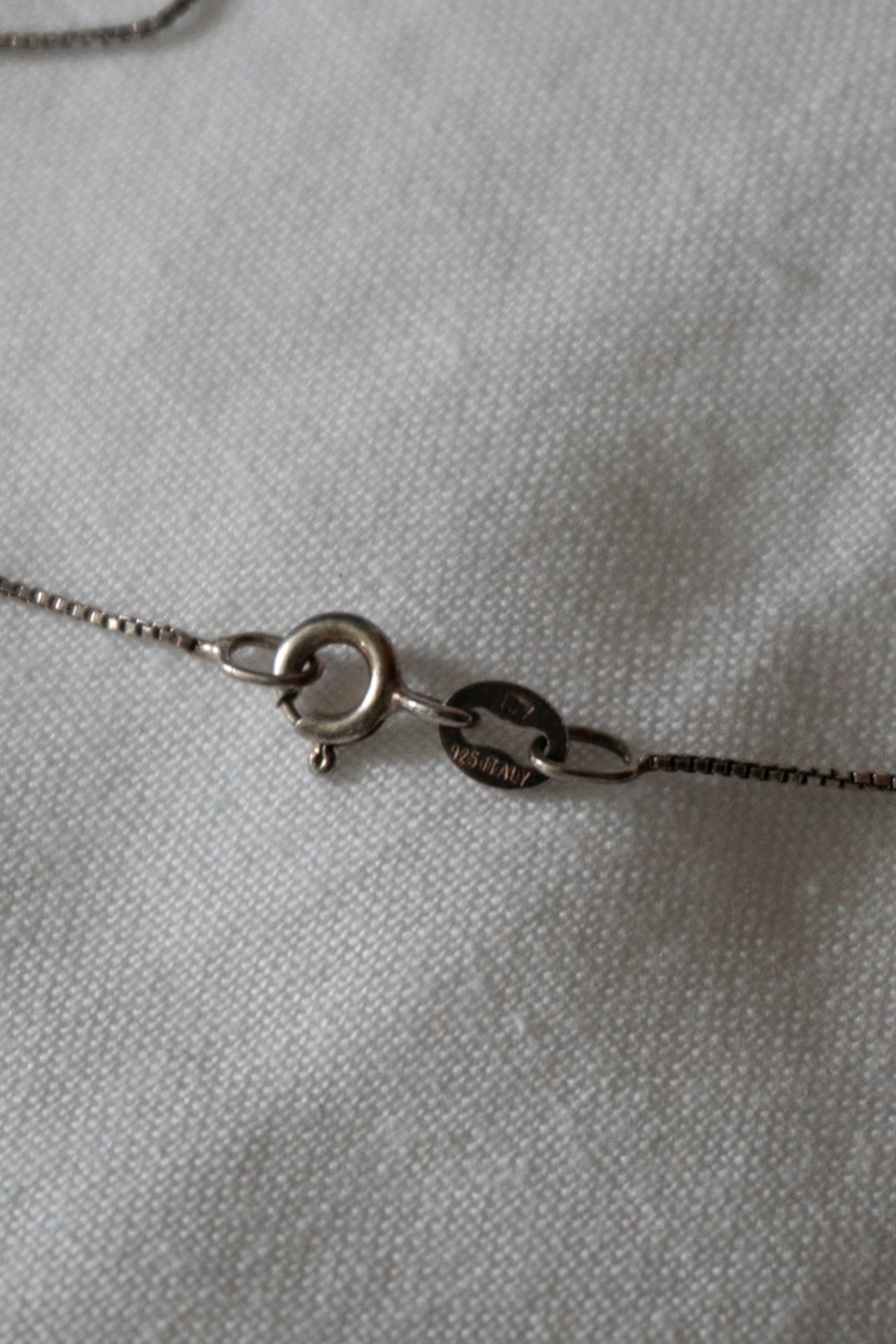 Italian Pink Mother-of-Pearl Teardrop Sterling Silver Necklace