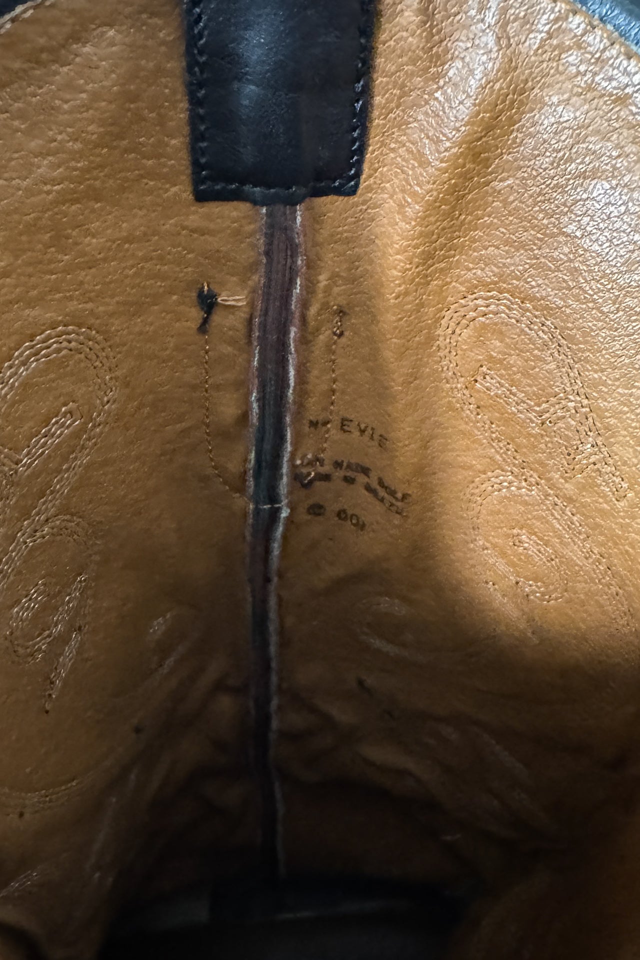Y2K 100% Leather Black Contrast Boots