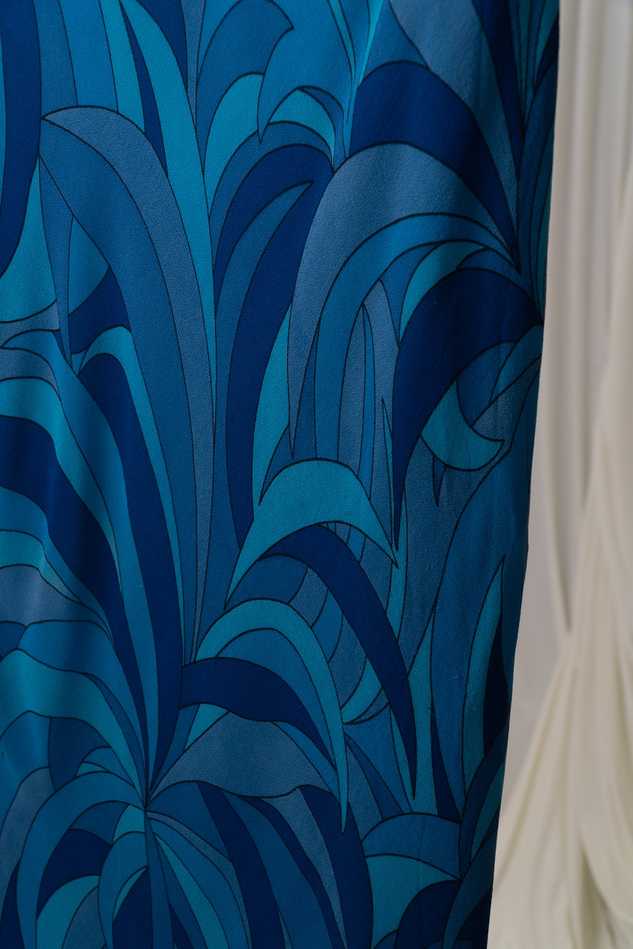 Vintage Silk Abstract Maxi Skirt