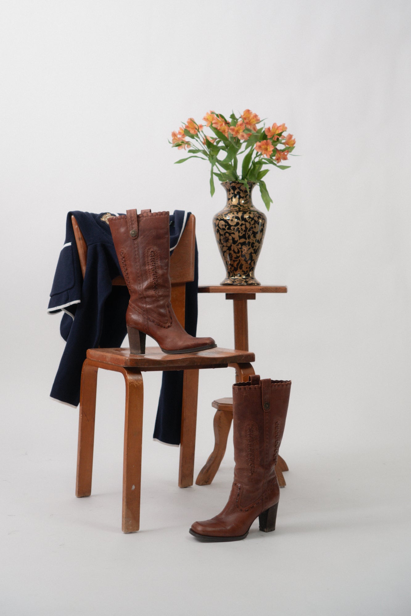 Y2K Leather Square Toe Western Boots