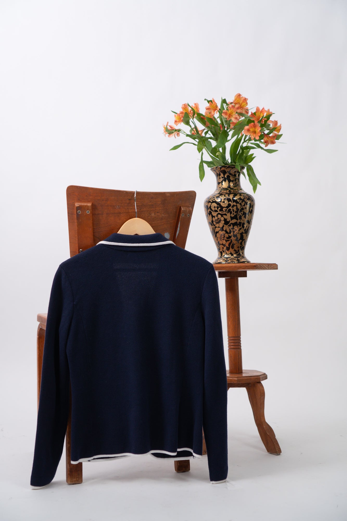 Y2K Ralph Lauren Collegiate Navy Cardigan Blazer