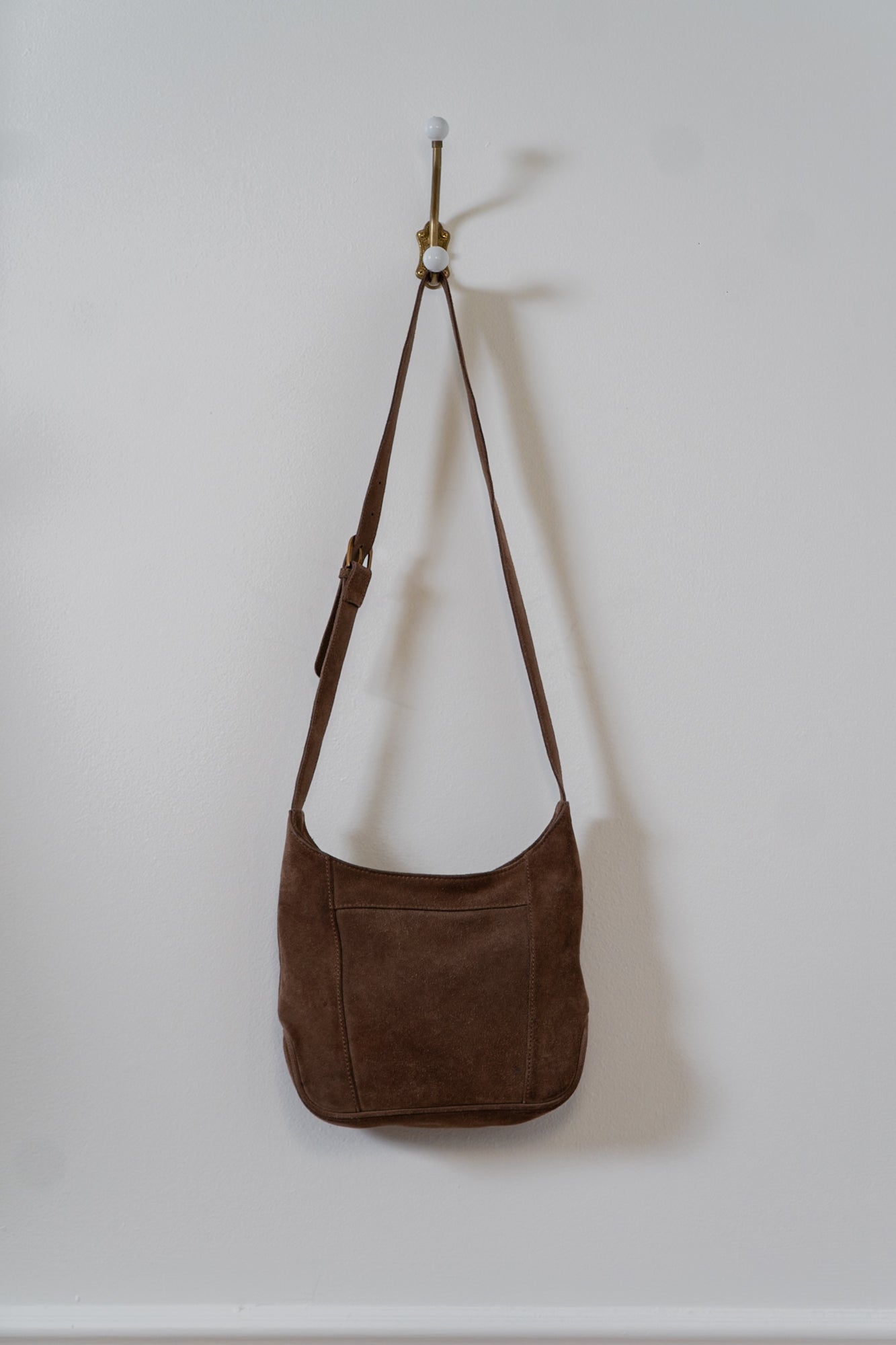 Brandy Melville Brown Suede Crossbody Bag