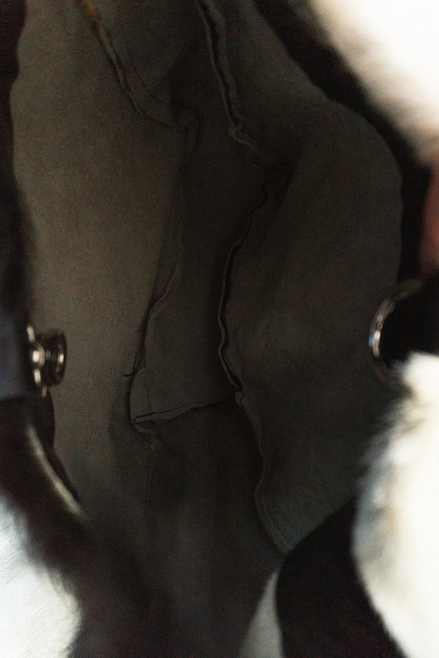 Vintage Artisan Made Genuine Calf Hair Large Hobo Bag