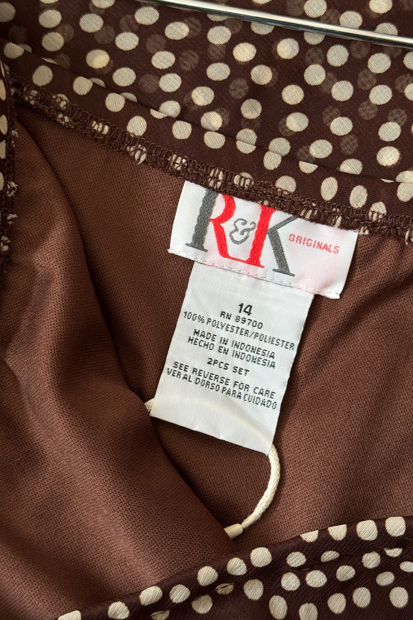 Vintage Brown Polka Dot Skirt