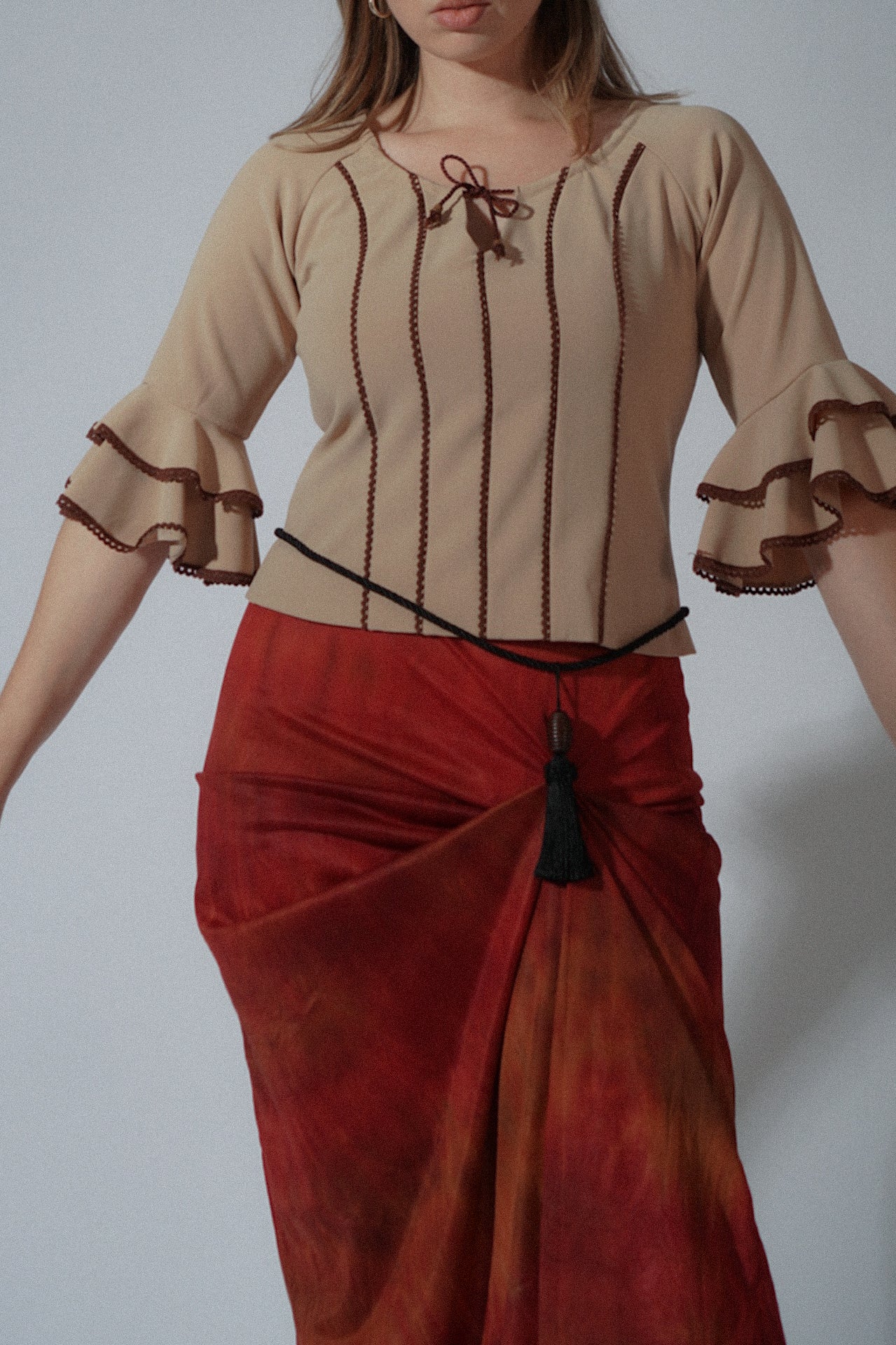 Vintage Handmade Tan Top