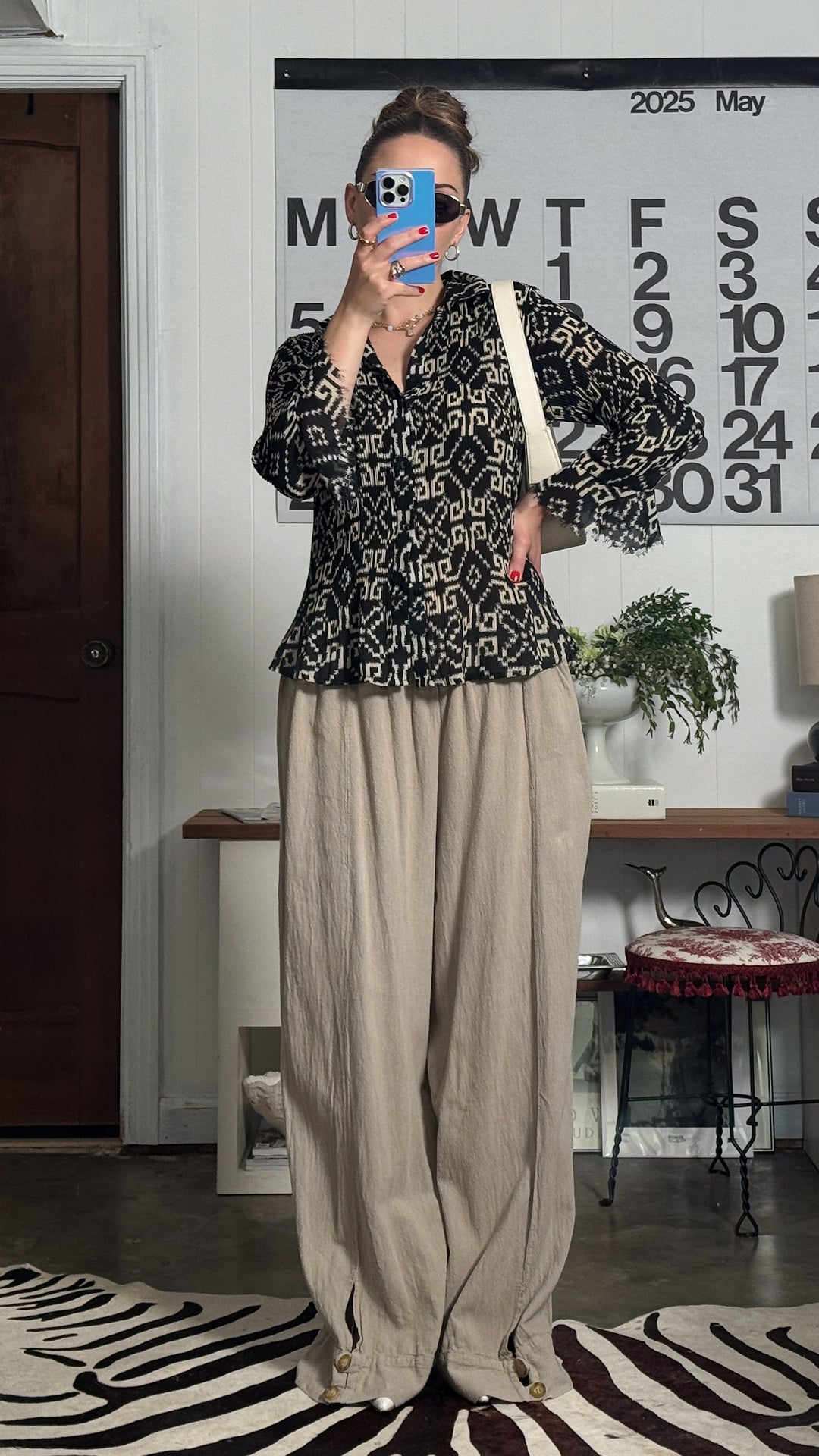 Vintage Cotton Palazzo Pants