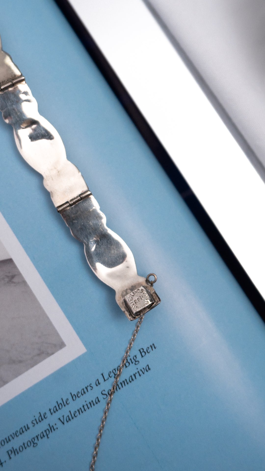 Vintage Sterling Silver Abalone Bracelet