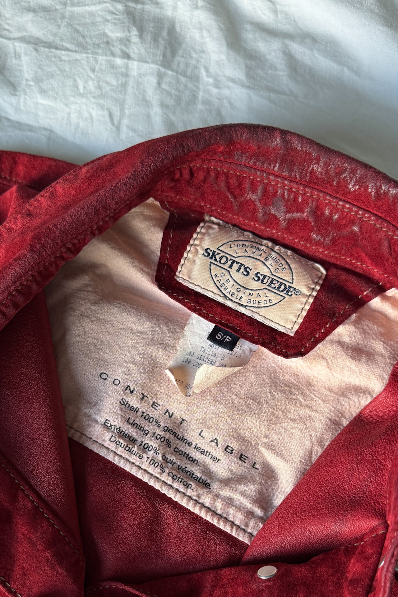 Vintage Red Suede Jacket