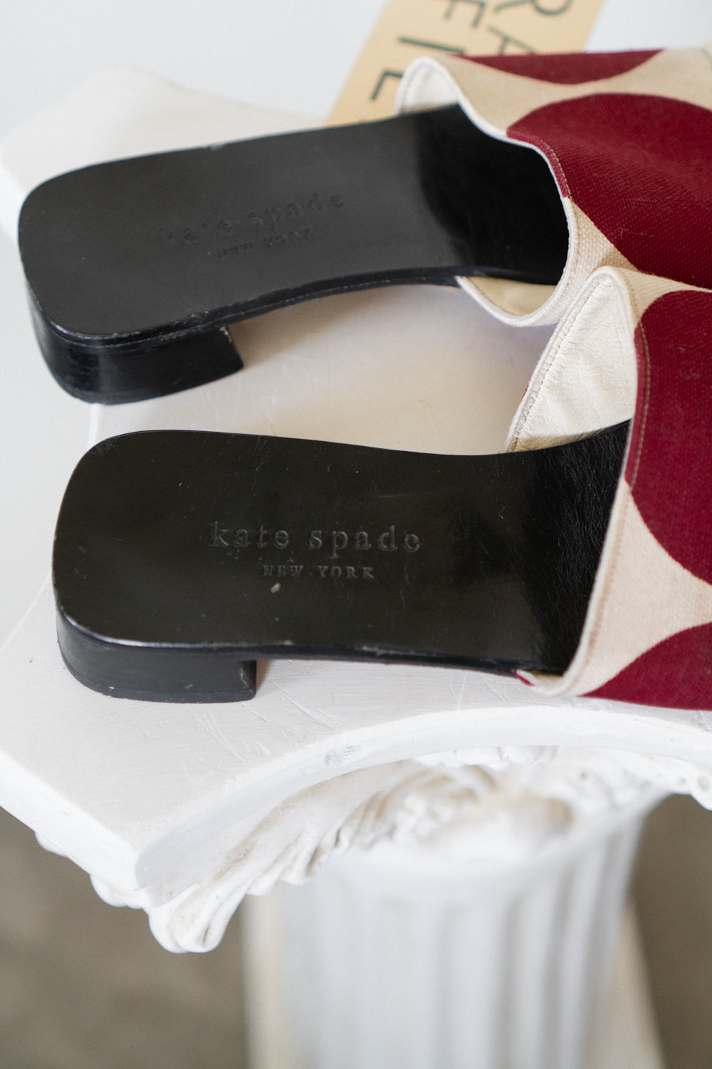 Y2K Kate Spade Red Polka Dot Slides